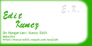 edit kuncz business card